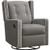 Baby Relax Mikayla Swivel Gliding Recliner, Gray Microfiber