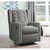 Baby Relax Mikayla Swivel Gliding Recliner, Gray Microfiber