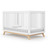 Dadada Soho 3 In 1 Solid Wood Convertible Crib Toddler Bed, White & Natural