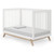 Dadada Soho 3 In 1 Solid Wood Convertible Crib Toddler Bed, White & Natural