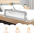 Babyjoy 48'' Breathable Safety Bed Rail Guard Toddlers Kids Baby Swing Down Bedrail Gray