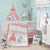 Lambs & Ivy Little Spirit Musical Baby Crib Mobile - Gray, White, Coral, Hearts