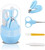 Tekdeals Baby Infant Newborn Nail Clipper Trimmer Scissor File Nasal Tweezer Grooming Kit Set, Blue