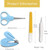 Tekdeals Baby Infant Newborn Nail Clipper Trimmer Scissor File Nasal Tweezer Grooming Kit Set, Blue