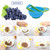 Jygee Baby Grinding Bowl Manual Kids Feeding Bowl Vegetable Fruit Infant Food Masher Set, Blue Green