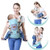 Jumper 4 In 1 Convertible Baby Carrier + Hip Seat With Hat, Blue