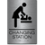 Changing Station Women Sign-steel / Black (1 Unit)