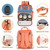 Diaper Bag Backpack,baby Bag With Changing Station Large Capacity Baby Diaper Bag With Insulation Milk Bottle Pocket Multifunction Travel Back Pack With Usb Charging Port Foldable Crib Waterproof