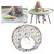 Portable Baby Eating Table Mat Waterproof Removable Eating Keep Clean Placemat Foldable Liner Mat For Feeding Dinner Kids Children Zoo