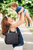 Ipack Baby 13" Drop Front Diaper Bag Tote, Arrow Print | Gray