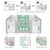 Ubesgoo 14pcs Hdpe Baby Playpen Safety Play Yard Fence Foldable Portable, Green(without Balls)