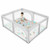 Okvac Baby Playpen Playard Kids Safety Play Center Yard, 79"x70" - White