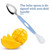 5pcs Tureclos Kids Spoon 2-ended Baby Feeding Training Spoon Stainless Serrated Fruit