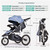 Cynebaby Baby Jogging Stroller For Toddler Kids 3 Wheels City Jogger Strollers All Terrain, Blue