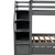 Aukfa Bunk Beds - Kids Twin Over Twin Loft Bed With Stairs And Guard Rail - Solid Wood Convertible Bunk Bed Frame With Trundle And 3 Storage Drawers - Gray