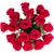 18 Red Roses By Arabella Bouquets With A Free Hand-blown Glass Vase (fresh-cut Roses, Red)