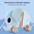 Educational Elephant Trailer Adorable Silent Wood Elephant Traction Toy Walker For Boys