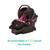 Disney Baby Light 'n Comfy 22 Luxe Infant Car Seat, Minnie Dot