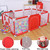 91 Inch Large Kid Baby Playpen Playard With Basketball Hoop，folding Breathable Mesh Infant Children Play Game Fence For Indoors Outdoors Home