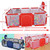91 Inch Large Kid Baby Playpen Playard With Basketball Hoop，folding Breathable Mesh Infant Children Play Game Fence For Indoors Outdoors Home