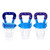 Baby Pacifier Food And Fruit Feeder, Silicone Teether, Blue, Small, Medium And Large, 3-12+ Months Old Infants And Toddlers - 3 Packproduct Name