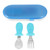 1 Set Baby Utensils Spoon Fork Set With Storage Case Infant Training Tableware