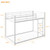 Metal Bunk Bed Twin Over Twin Heavy Duty Bed Frame With Safety Guard Rails For Kids Teens Adults,no Box Spring Needed,white