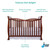 Dream On Me Violet 7-in-1 Convertible Crib Cherry