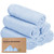 Keababies 6-pack Organic Baby Washcloths, Bamboo Washcloth, Face Towel (bravo Blue)