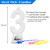 Novelty Place Multicolor Flashing Number Candle Set, Color Changing Led Birthday Cake Topper With 4 Wax Candles (number 3)