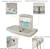Modundry Fold-down Baby Changing Diaper Station - Horizontal Wall Mounted, Sturdy & Durable With Safety Straps For Commercial Bathrooms(1 White Granite)
