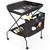 Mobile Baby Changing Table With Wheels,  Adjustable Height Folding Diaper Station Portable Newborn Clothes Stand With Nursery Organizer & Storage Rack For Infant