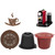 5x Refillable/reusable Coffee Capsule Pods Cups For Nespresso Machine+spoon