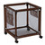 Essentially Yours Rolling Pool Storage Organizer Bin, Standard Size, 18" W X 18" L X 21" H, Brown