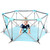 Portable Play Yard Indoor And Outdoor, Bonus Kit, Includes Carry Case, Washable, Aqua, 6-panel