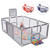 One Signt Baby Playpen, Large Playard,kids Activity Center With Basketball Hoop,sturdy Safety Play Yard,kids Fence For Infants Toddler
