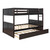 Anysun Bunk Beds For Kids ,wooden Bunk Bed Full Over Full With Twin Size Trundleh,espresso