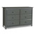 Kingfisher Lane 6 Drawer Double Dresser In Gray