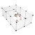 Lowestbest Pet Playpen, Portable Large Plastic Yard Fence For Small Animals Puppy Cats, White