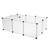 Lowestbest Pet Playpen, Portable Large Plastic Yard Fence For Small Animals Puppy Cats, White
