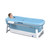 W Weylan Tec 54" Luxury Extra Large Foldable Bath Tub Bathtub With Lid For Unisex Adult
