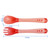 Grofry Baby Silicone Temperature Sensing Spoon Fork Safety Infant Feeding Flatware