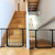 37.8"-43.3" Extra Wide Safety Baby Gate For Stairs Doorways, Tall Pet Dog Gates Fireplace Fence Hearth Gate Bbq Metal Fire Gate, Black