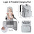 Momcozy Diaper Bag Backpack, Baby Waterproof Nappy Changing Bag, Lightweight Large Travel Backpack Grey