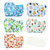 Wegreeco Washable Reusable Baby Cloth Pocket Diapers 5 Pack + 5 Bamboo Inserts (fresh Animal)