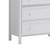 Mio 46 Inch 4 Drawer Tall Dresser Chest, Solid Wood, Glossy White
