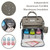 Diaper Bag Backpack, Kabaqoo Baby Diaper Bag With Changing Station For Boys Girls, Baby Registry Search Shower Gifts Baby Stuff For Newborn Essentials Must Haves, Gray