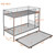 Aukfa Metal Bunk Beds Twin Over Twin With Trundle For Kids Teens Adults, No Box Spring Needed, Silver