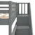 Full Over Full Stairway Bunk Beds With Trundle, Wood Trundle Bunk Bed For Kids Toddler Boys Girls Adults, Wood Bunk Bed Frame With Storage And Guard Rail, Full Over Full, Grey