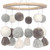 Lambs & Ivy Signature Pom Pom Musical Baby Crib Mobile - White/gray